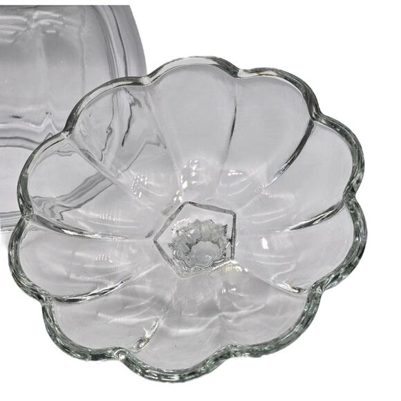 Glass Pumpkin Jar Cover Lid Fall Decor Halloween Anchor Hocking 6.5"X 7.5" - Picture 3 of 4